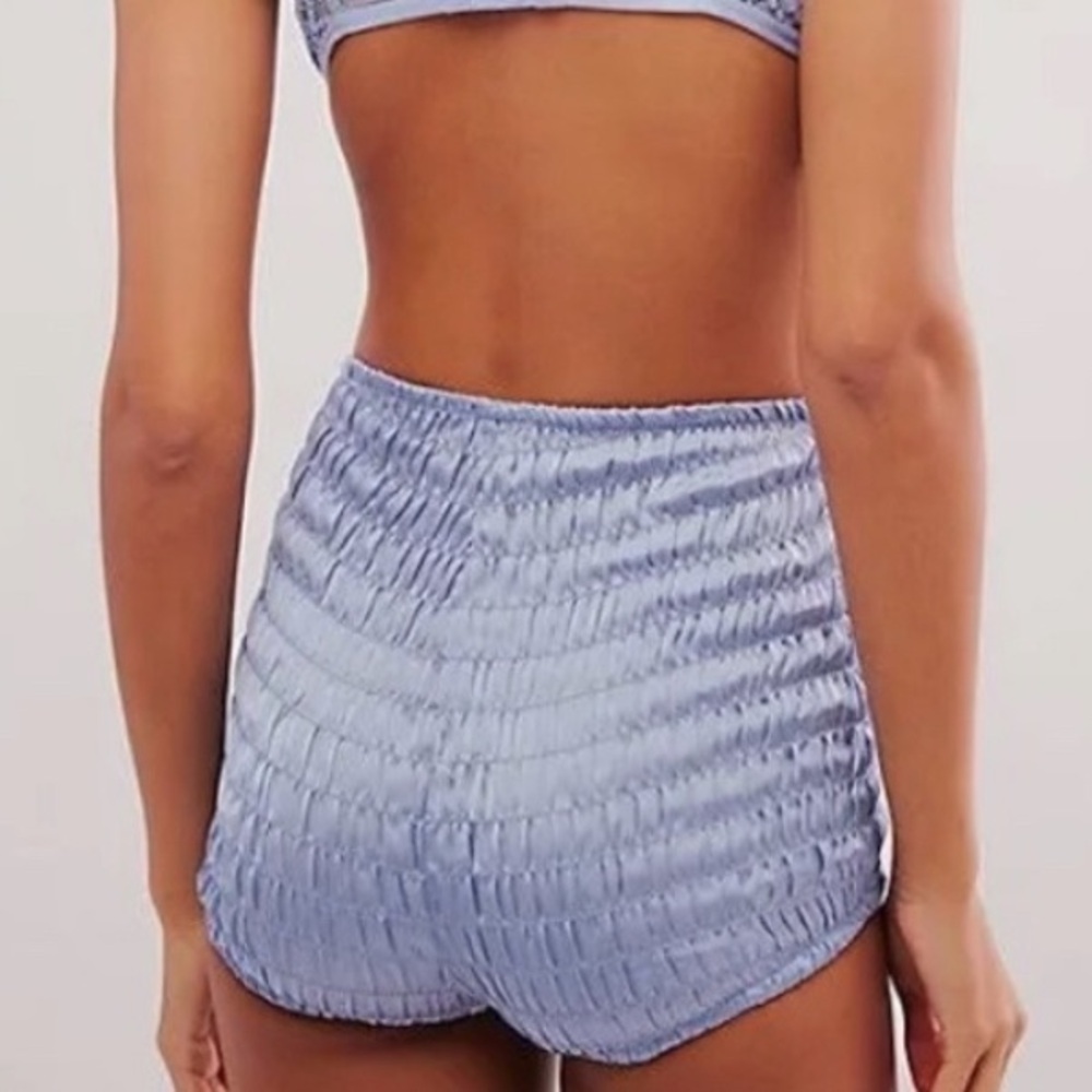 FREE PEOPLE Intimately Silky High Rise Ruched Shorties--NEW--S - Picture 2 of 12